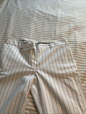 Express White Pinstripe Chinos